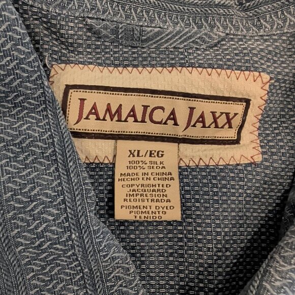 Jamaica Jaxx 100% Silk Sz XL Men's Tan AOP Floral Button Up Casual Hawaiian - Picture 6 of 10